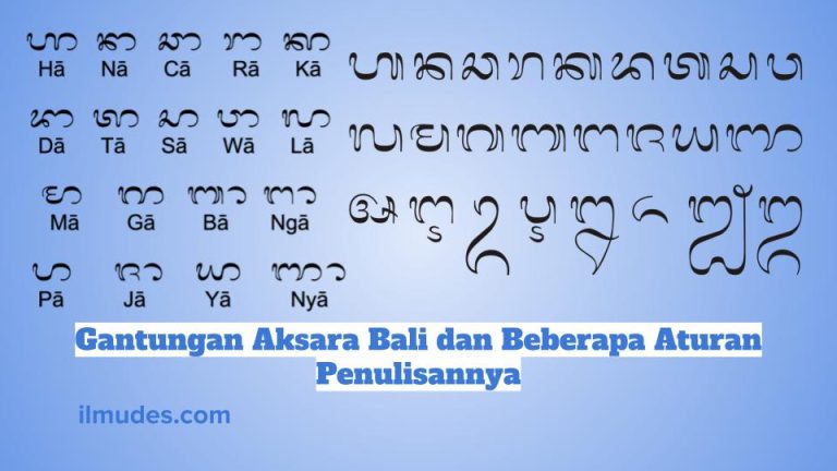 Gantungan Aksara Bali Dan Beberapa Aturan Penulisannya